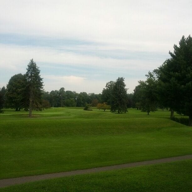 A shot of the ancient octagon earthworks built by the Hopewell Indians. For a stretch, the land was owned by the Ohio National Guard who restored and maintained the earthworks. In the 1930's the land was leased and turned into a country club. I suppose being a golf course prevents the land from becoming a Walmart or CVS, but it still seems a little contrary to historical preservation.