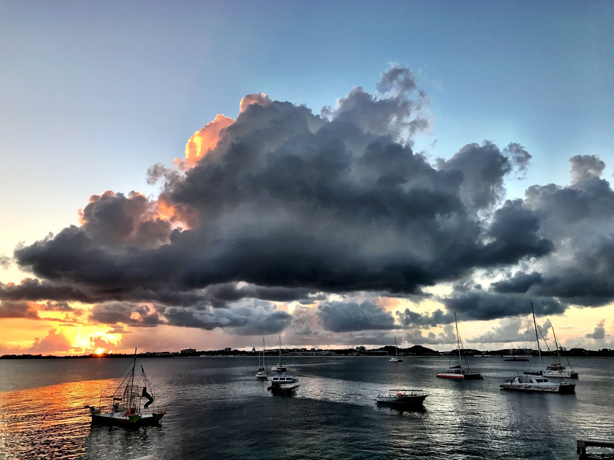 Sunset over Simpson Bay
