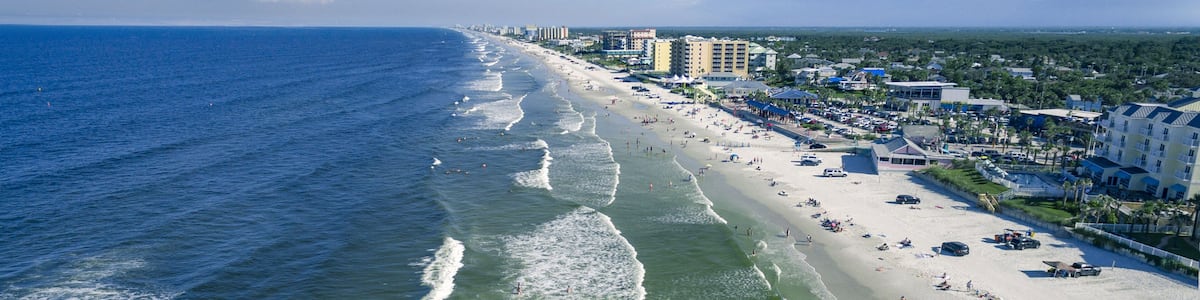 Aerial view of New Smyrna Beach