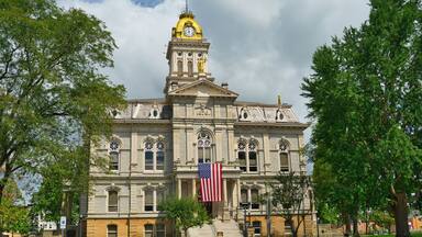 The Licking County courthouse in downtown Newark Ohio USA 2024