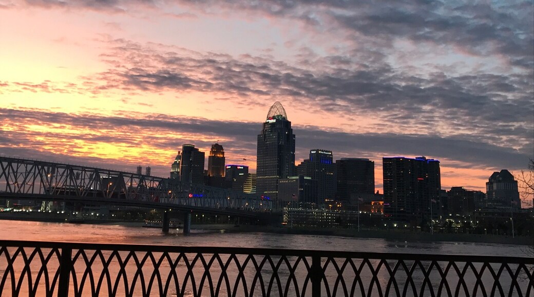 Beautiful patio views from Brother’s at Newport on the Levee