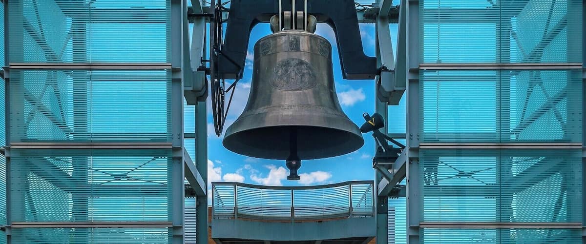 Bell Peace Bell in the city of Cincinnati downtown