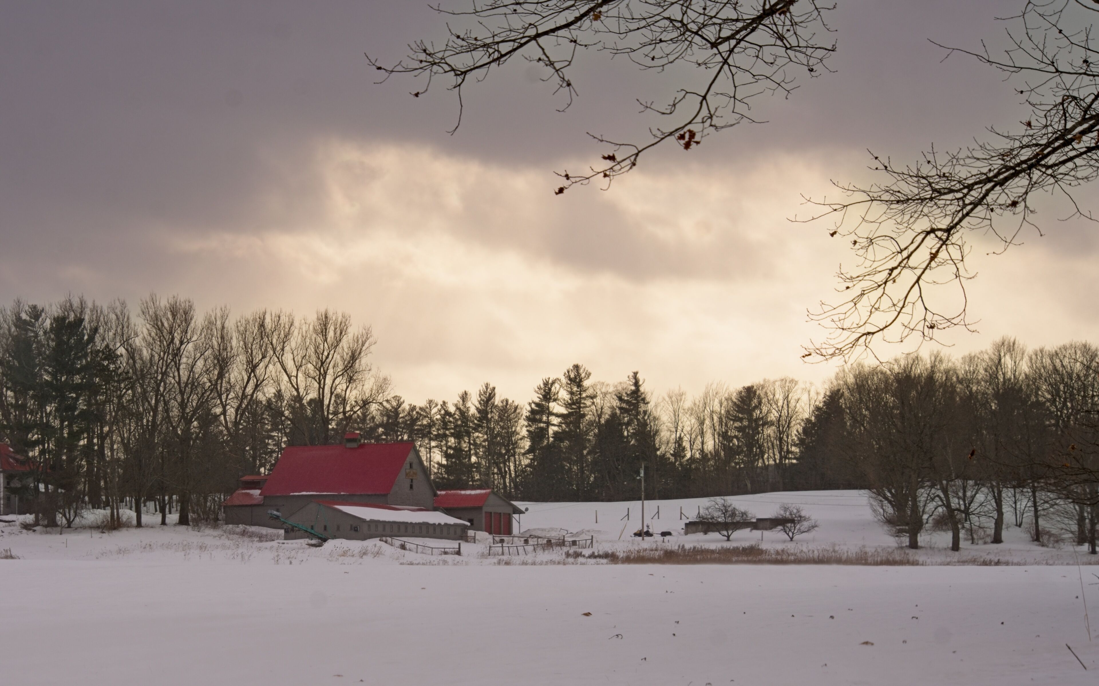 Bluffside Farm in Winter, on Newport Waterfront Recreation Path  