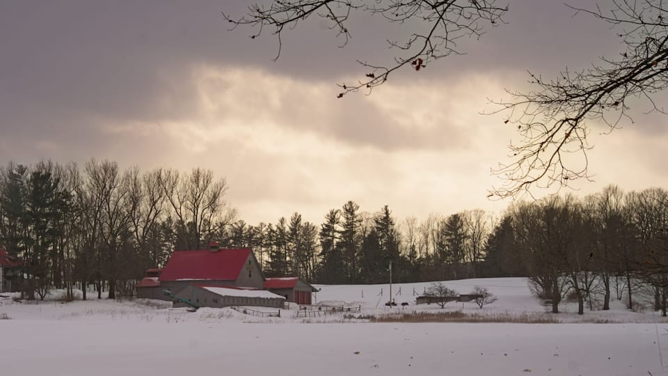 Bluffside Farm in Winter, on Newport Waterfront Recreation Path
