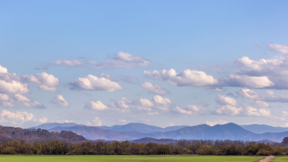 Landscape view in Rankin Bottoms, Newport, Tennessee, USA