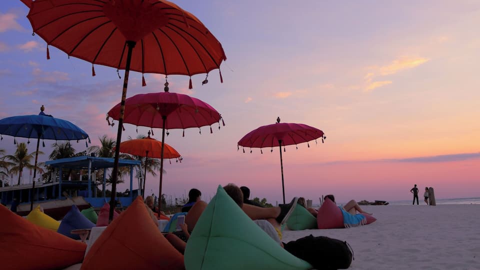 You can't go past a beautiful Bali sunset. Best enjoyed from a beanbag on the beach with cold drink in hand.