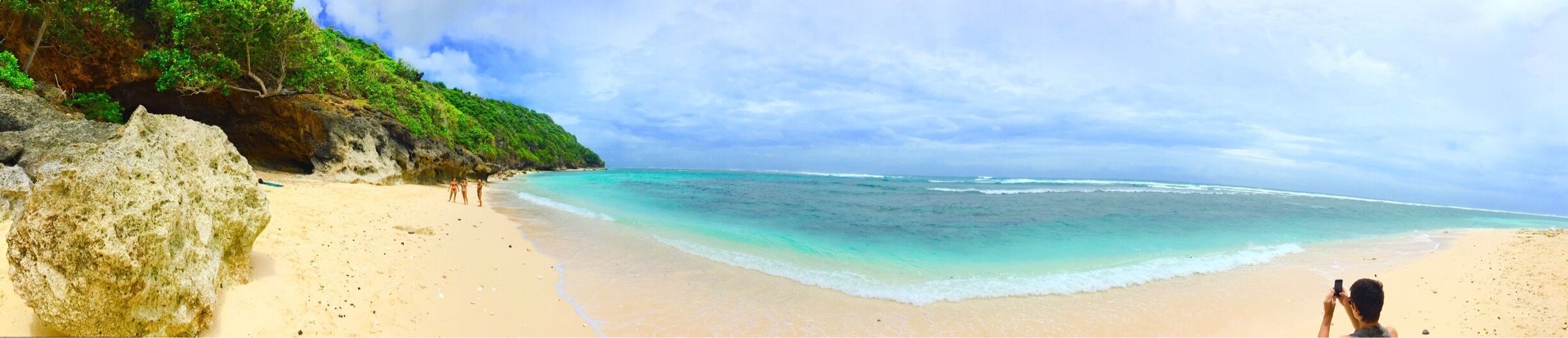 One of the few empty beaches on the southern part of Bali. Lots and lots of Monkeys roaming the area. You have to climb quite a few stairs to get down here. 