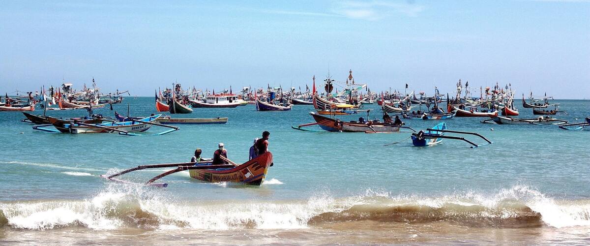 Return of fishermen.
Jimbaran Bali