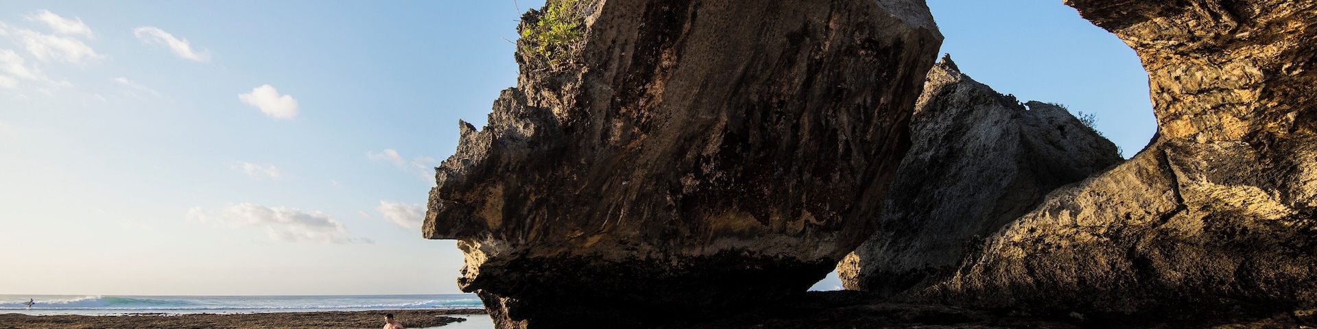 Low tide is the time to stroll this beach. Suluban surf beach - Uluwatu, Bali. 
#GreatOutdoors