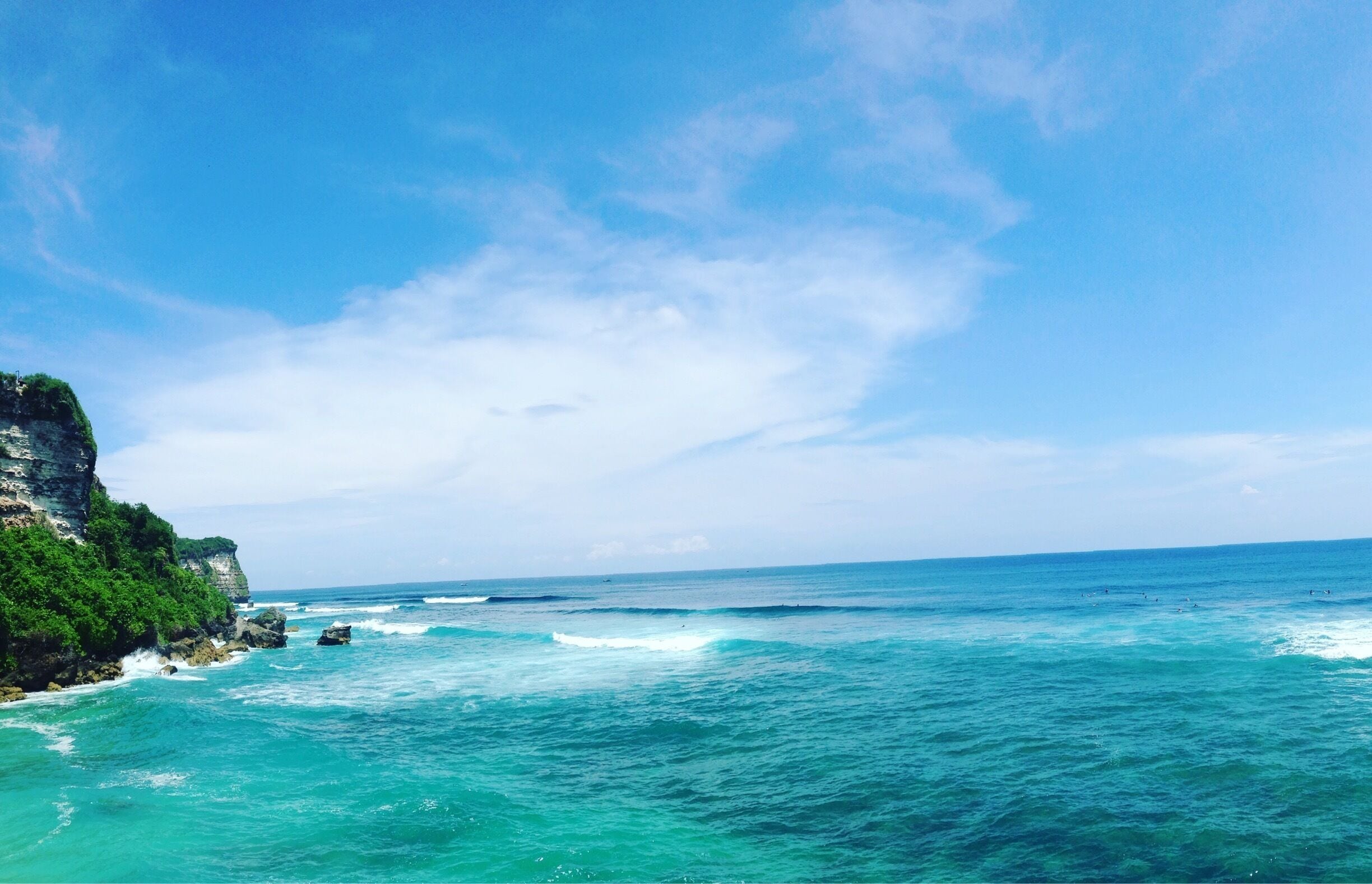 Just sitting there, watching the surfers breaking the Waves. 