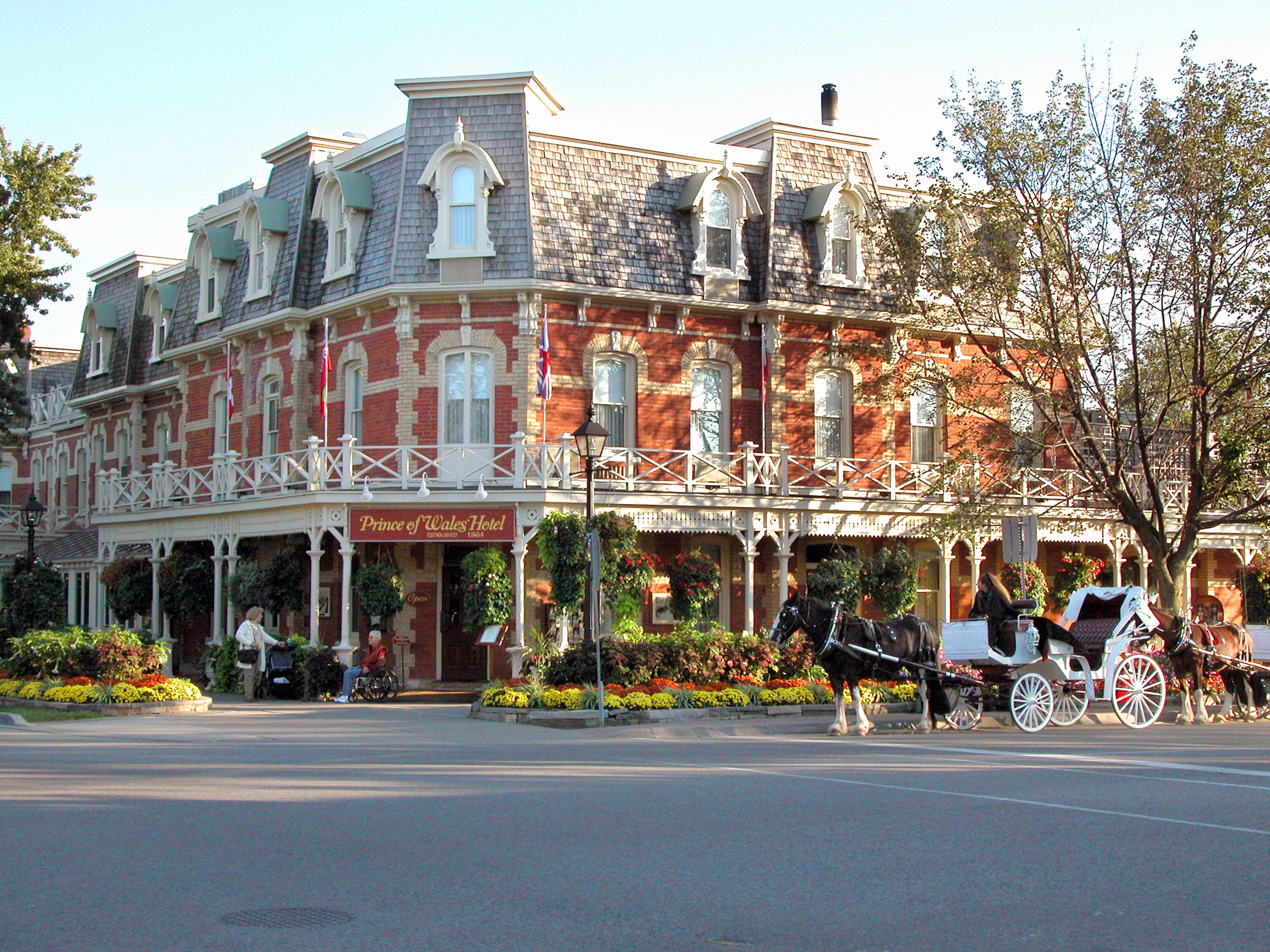 A historic building with a sign reading "Prince of Wales Hotel."