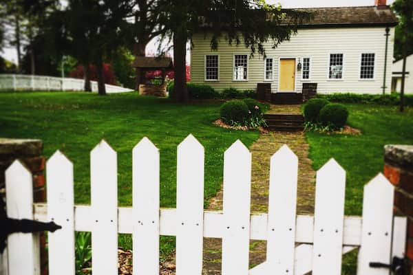 Opening a gate to history --- The Laura Secord Homestead was: the residence of Canadian heroine Laura Secord from 1803 to 1835;
ransacked by invading American soldiers during the Battle of Queenston Heights in October of 1812, during the War of 1812;
the starting point of Laura Secord's perilous 32-kilometre (20 mile) journey to warn the British of an imminent American surprise attack in June of 1813 during the War of 1812,