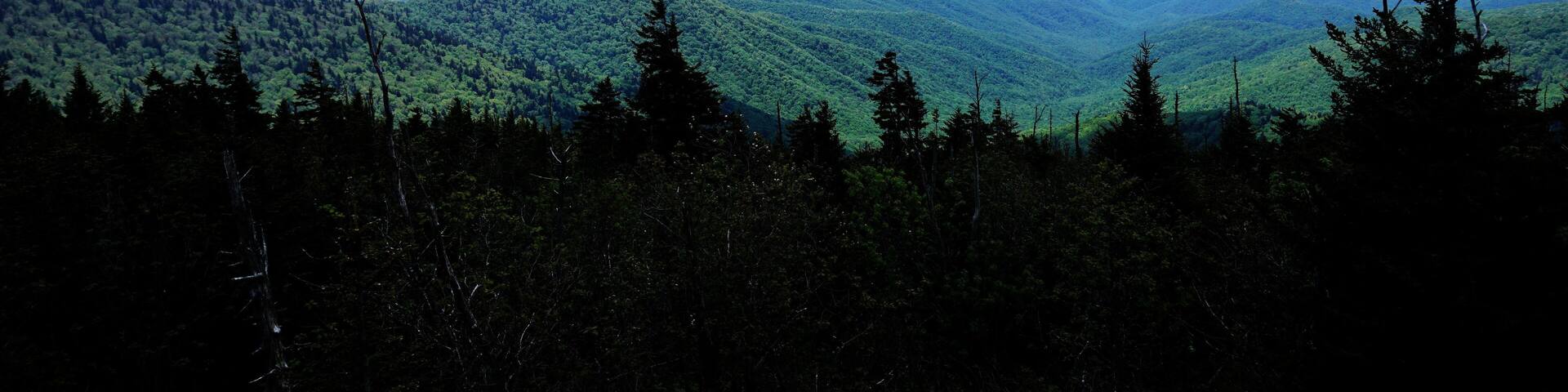 Spectacular view in Great Smoky Mountains National Park. Clingmans Dome. Tennessee. Blue Ridge Mountains, North Carolina. Appalachian trails. Hiking. Good views. Asheville. West Virginia.