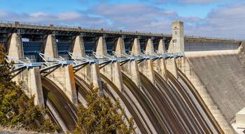 Table Rock Dam on the White River, completed in 1958 by the U.S. Army Corps of Engineers, created Table Rock Lake in the Ozarks of Southwestern Missouri.