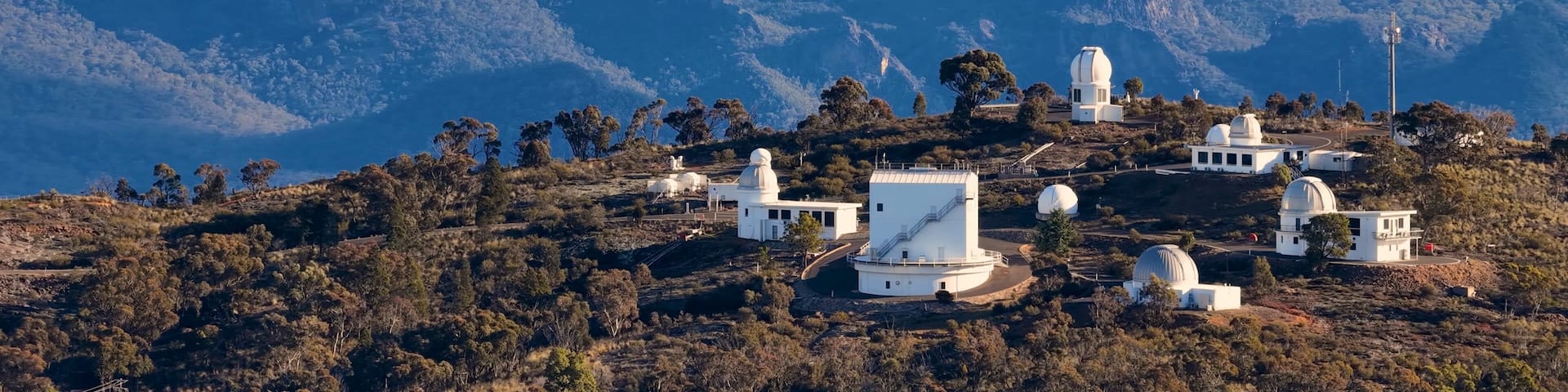 Aerial View of Siding Spring Observatory in New South Wales Australia