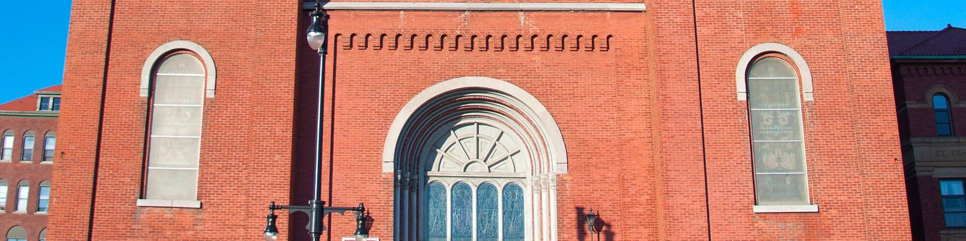 Assumption on North Salina Street in Northside Syracuse, New York State, USA.