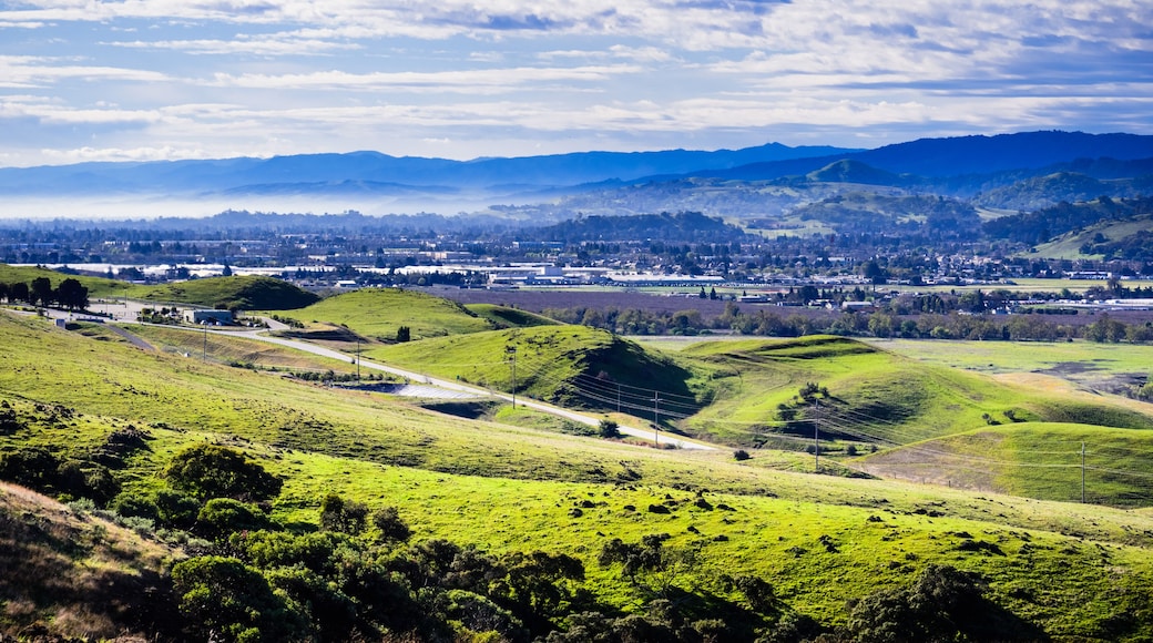 View towards Morgan Hill, south San Francisco bay area, California