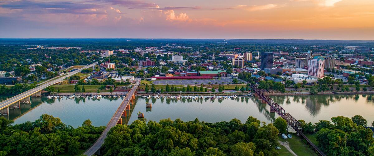 Augusta Georgia GA Drone Skyline Aerial