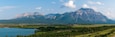 Beautiful evening landscape view of valley in Waterton lakes National Park, Alberta, Canada