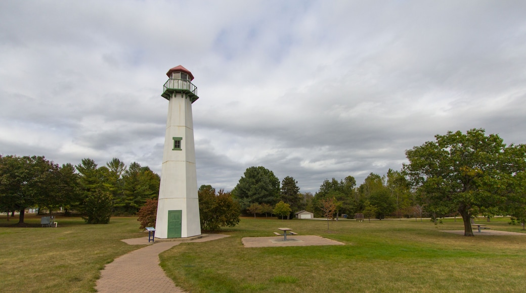 Michigan Bizarre Roadside Attractions. The Clare lighthouse is landlocked and over 50 miles from the nearest Great Lakes Coast. The lighthouse is located at the Michigan Welcome Center in Clare.
