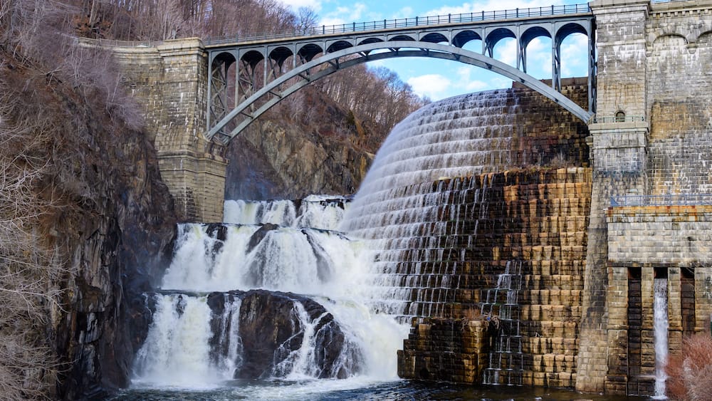Base of the Croton Dam at Croton Gorge Park, USA