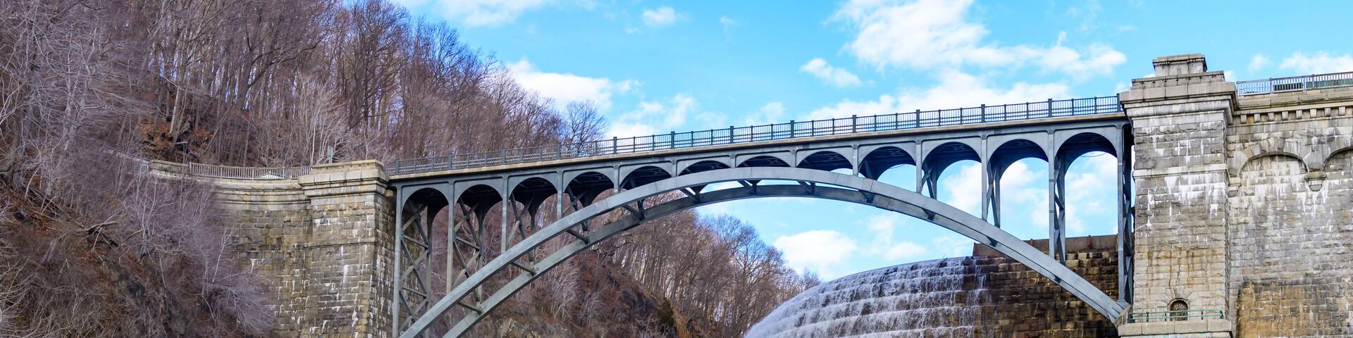 Base of the Croton Dam at Croton Gorge Park, USA