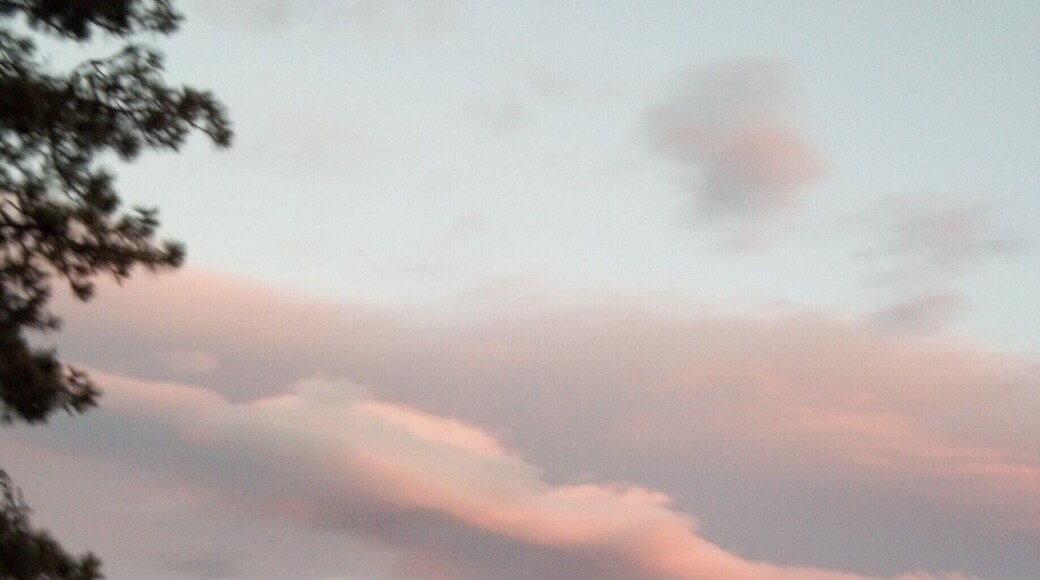 Sunset at the Cabinet Gorge, where an ice dam held back Great Lake Missoula during the glacial era. Rocks from here were swept all the way to the Pacific Ocean when the dam broke (more than once). If you're fishing at The Last Resort, this is the view upstream.