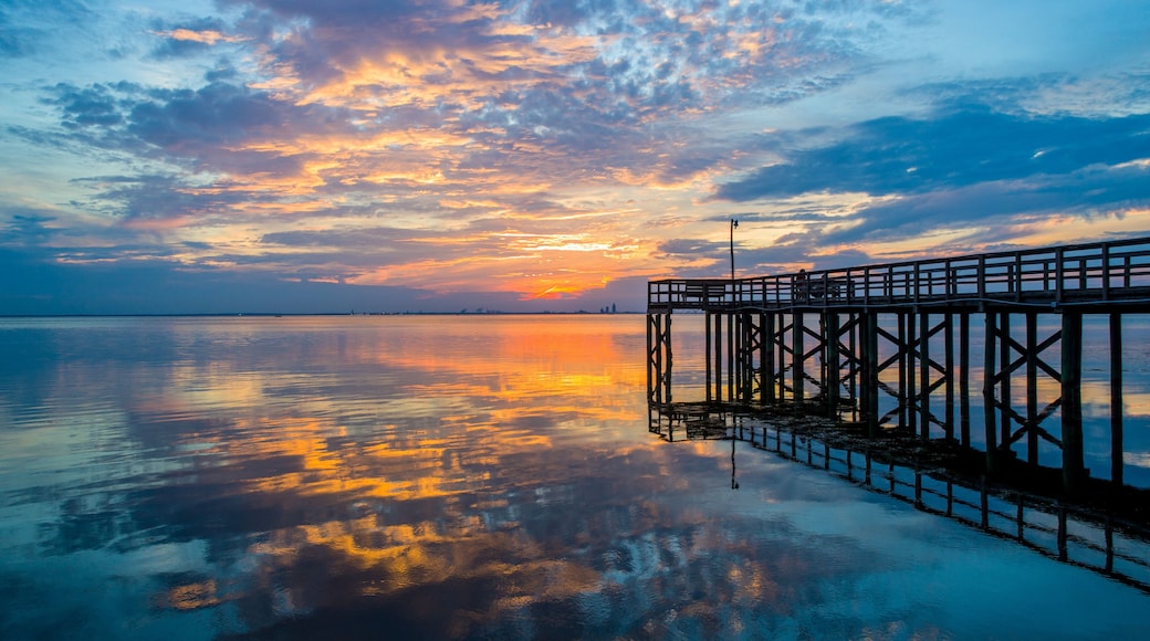 Beautiful sunset on Mobile Bay