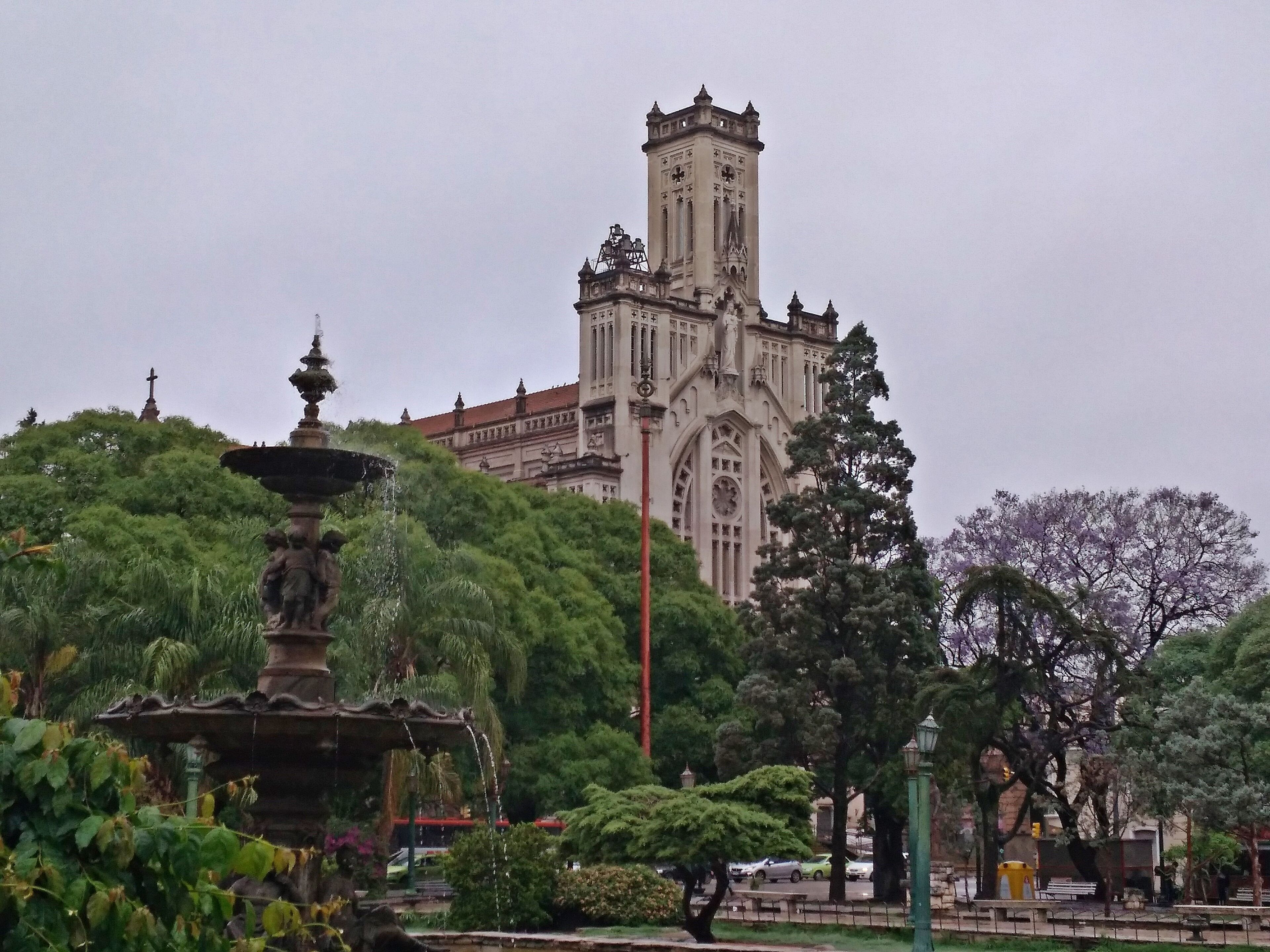 Plaza Colón and María Auxiliadora Church in the traditional Alberdi neighborhood of the city.