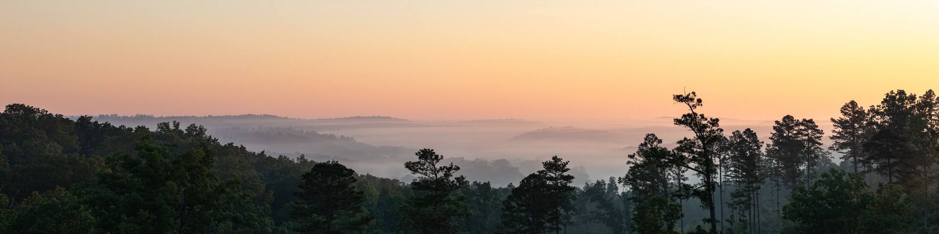 Viewing the distant sunrise beauty