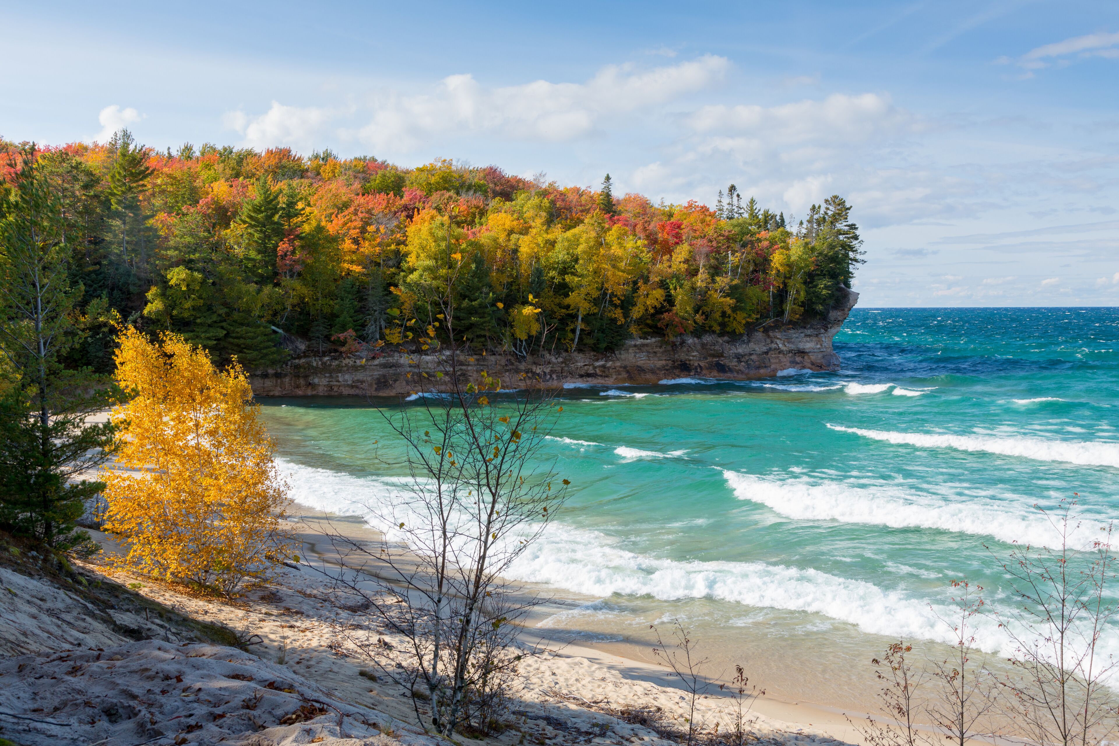 Lake Superior Chapel Beach in Autumn - Pictured Rocks National Lakeshore