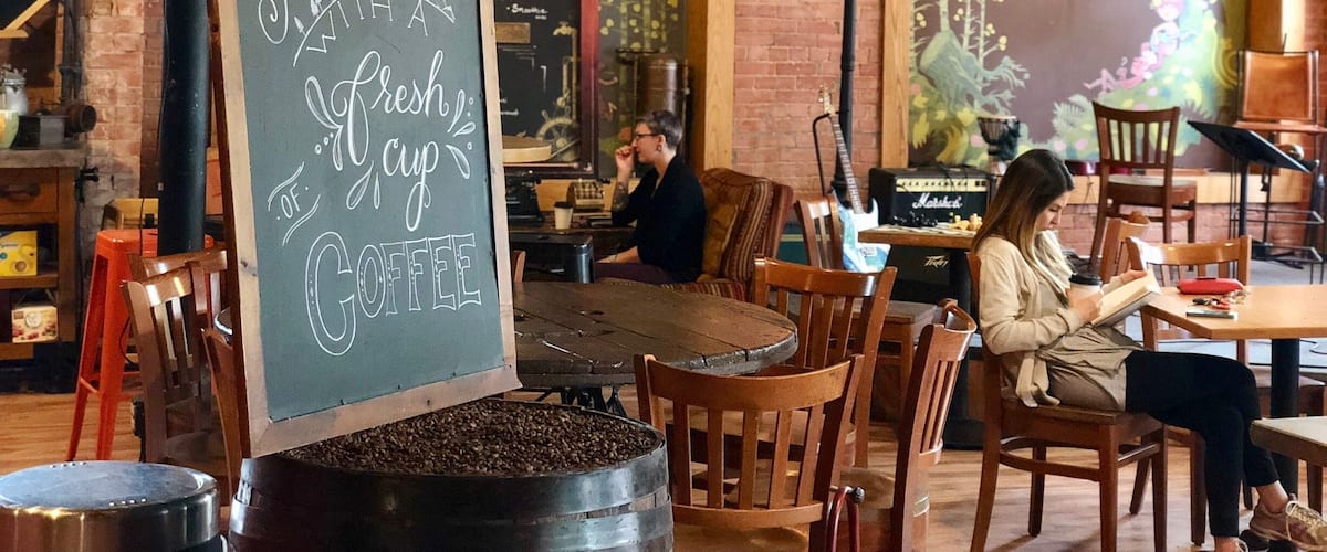 A step away from out laundry spot, great coffee and so much personality!