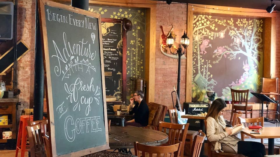 A step away from out laundry spot, great coffee and so much personality!