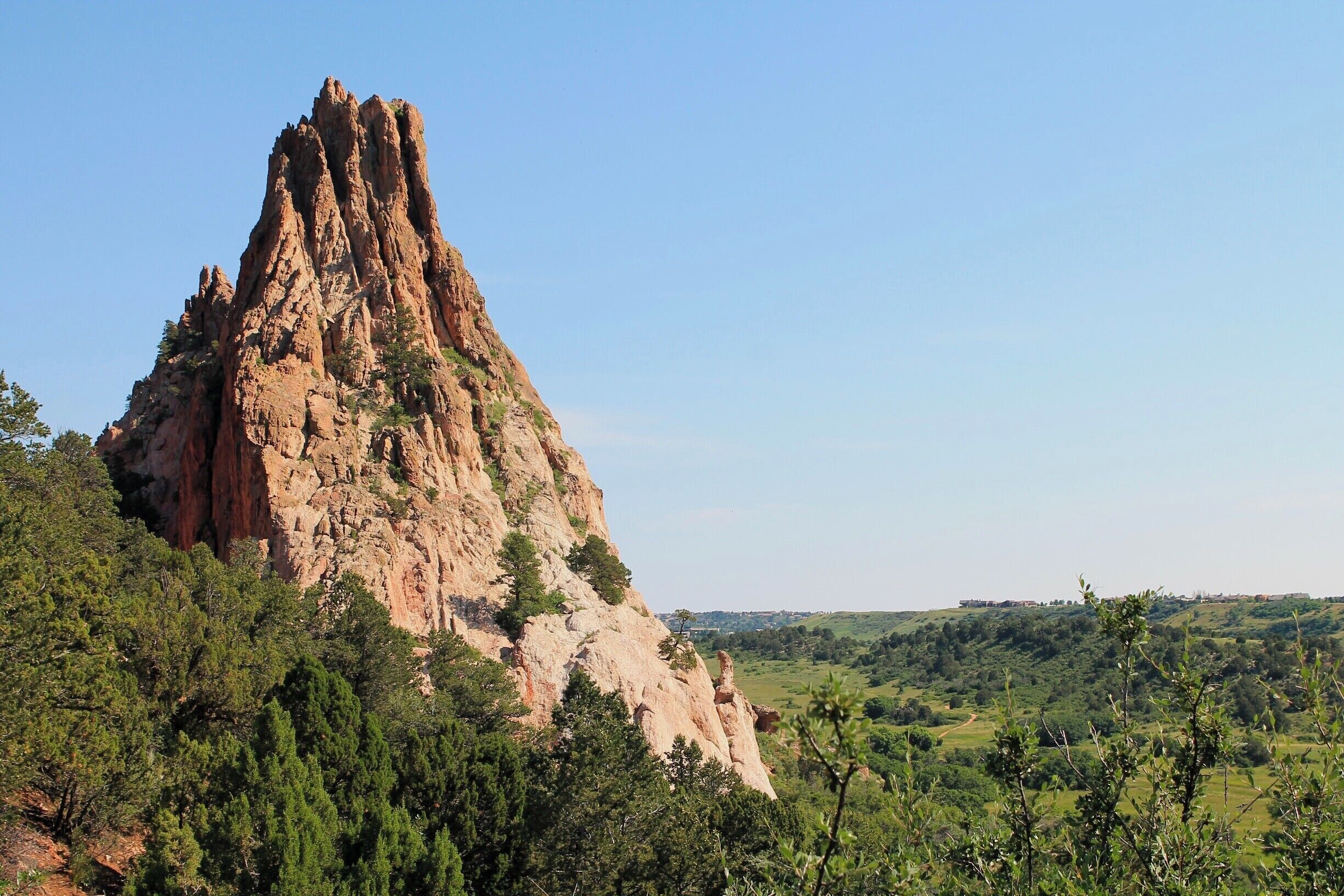 A close up view of one of the larger rock formations at Garden of the Gods. I'm not sure what this one is called, but it looks like praying hands. #GardenOfTheGods #ColoradoSprings #Colorado #RockFormations #colorful #blue #EndlessSummer