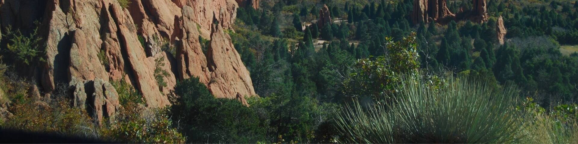 Compact scenic city park in Colorado Springs. Beautiful rock formations and free entrance. Make sure you check out the visitors center and trading post.