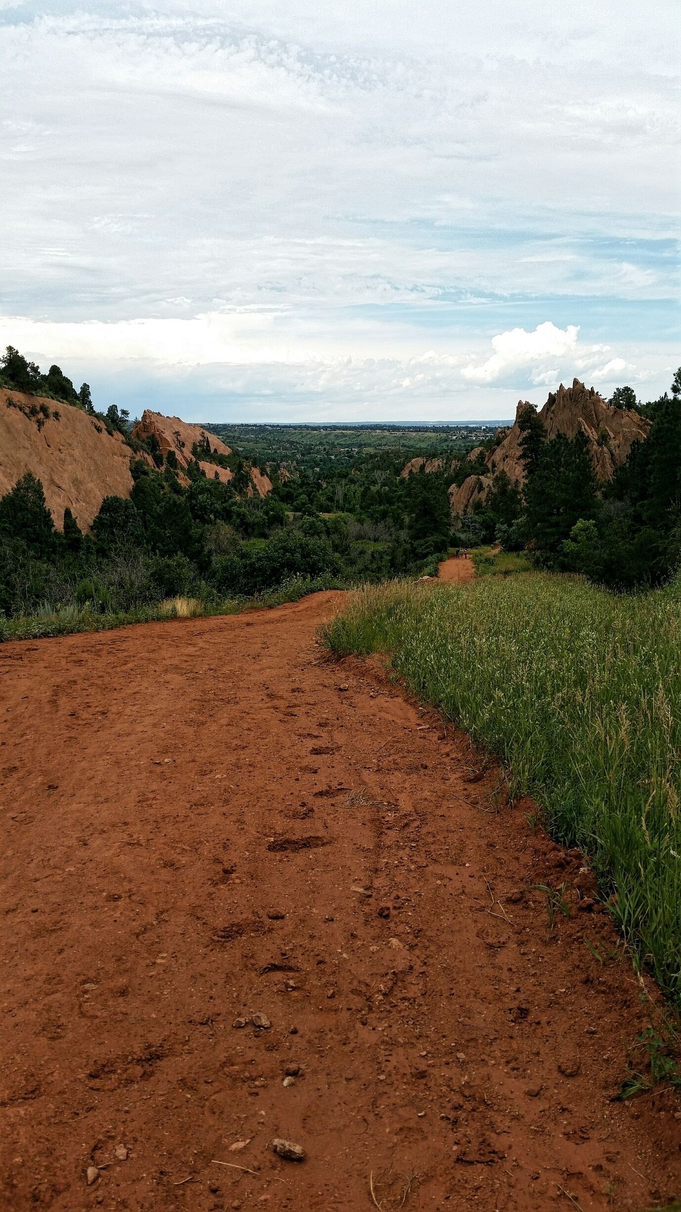 Red Rock Canyon Open Space is a 789-acre city park in Colorado Springs, Colorado. It's situated on the west side of the city, adjacent to Manitou Springs and south of U.S. Route 24. The trails are wide, easy to traverse and range from short even loops to longer moderate incline trails around the perimeter of the park. Bikes, horses, and dogs (on leash) are all welcome.