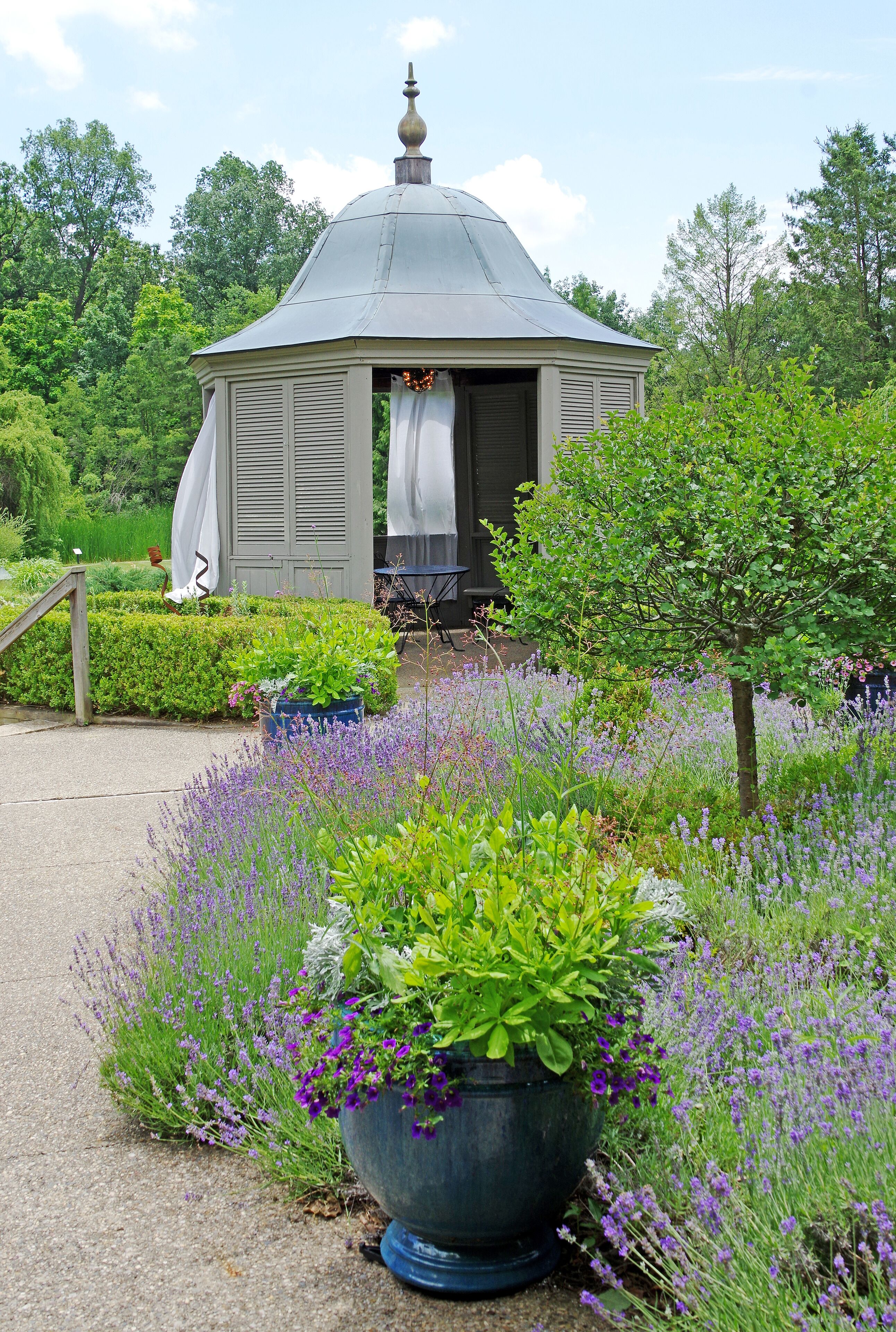 The Garden is located on the St. Joseph River and contains landscape gardens (8 acres), woodland nature preserve (50 acres), an arboretum of trees and shrubs from temperate regions around the world (40 acres, started in 1971), and restored tallgrass prairie (5 acres, started in 1976), as well as a conservatory (greenhouse) featuring more than 100 kinds of tropical ferns.

The landscape gardens include a Japanese "dry" garden designed by Ben Oki (1979), a hosta garden with dawn redwood and Ginkgo, a tufa rock garden started in the 1950s, a fern garden with more than 50 types of hardy ferns, a boxwood garden, a lilac garden (1940s), a lily pond (1977), and an herb garden featuring over 200 types of herbs.

The nature center displays exhibits about the ecosystems and animals of Fernwood and items of seasonal interest, as well as live animals including an active beehive and local reptiles and amphibians. Environmental education programs are offered year round.