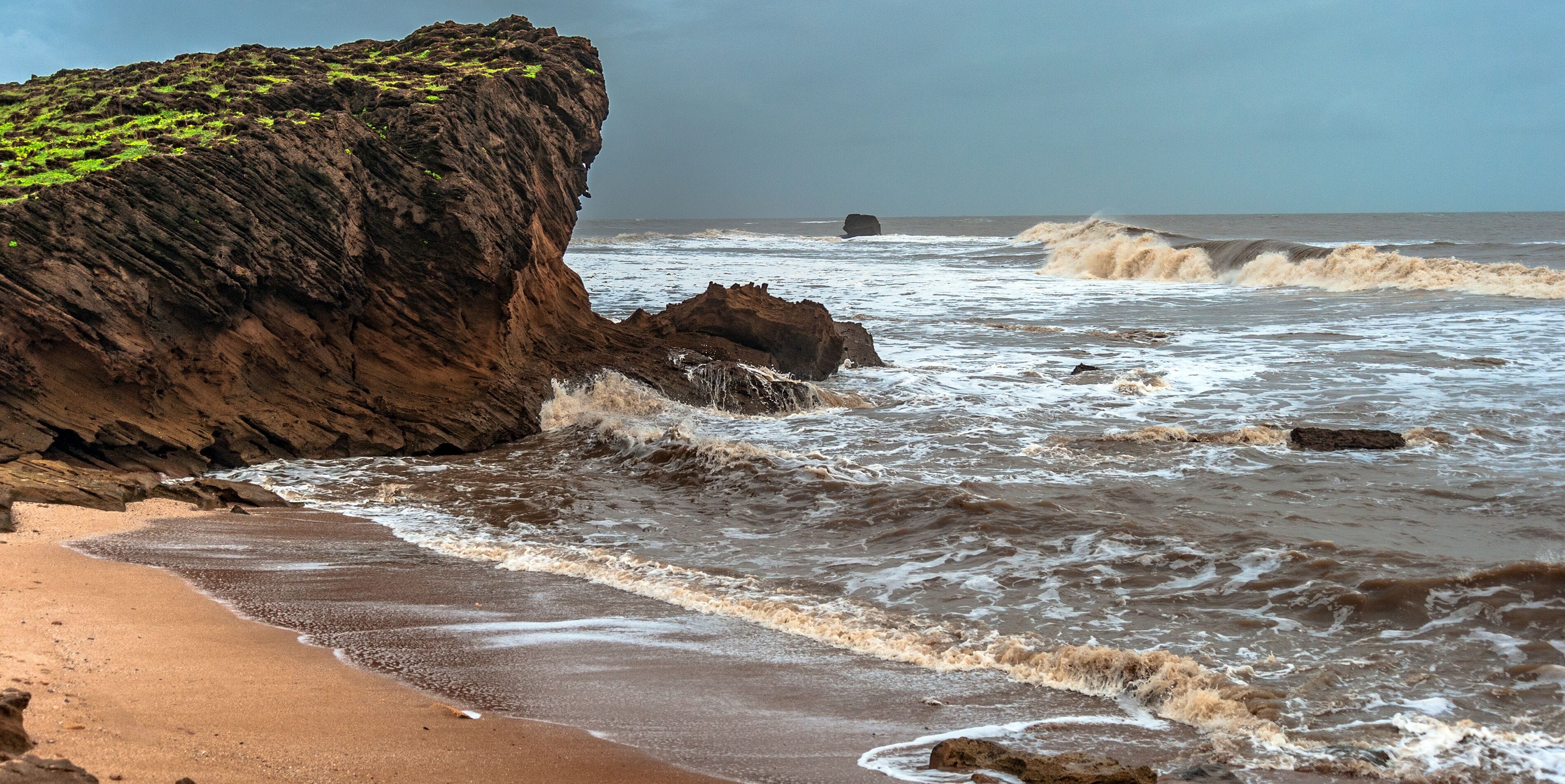 Diu, beautiful view of Arabian Sea from the INS Khukri memorial in Diu, Union territory of Daman and Diu, India