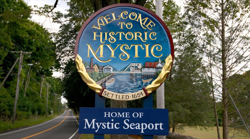 Mystic featuring signage
