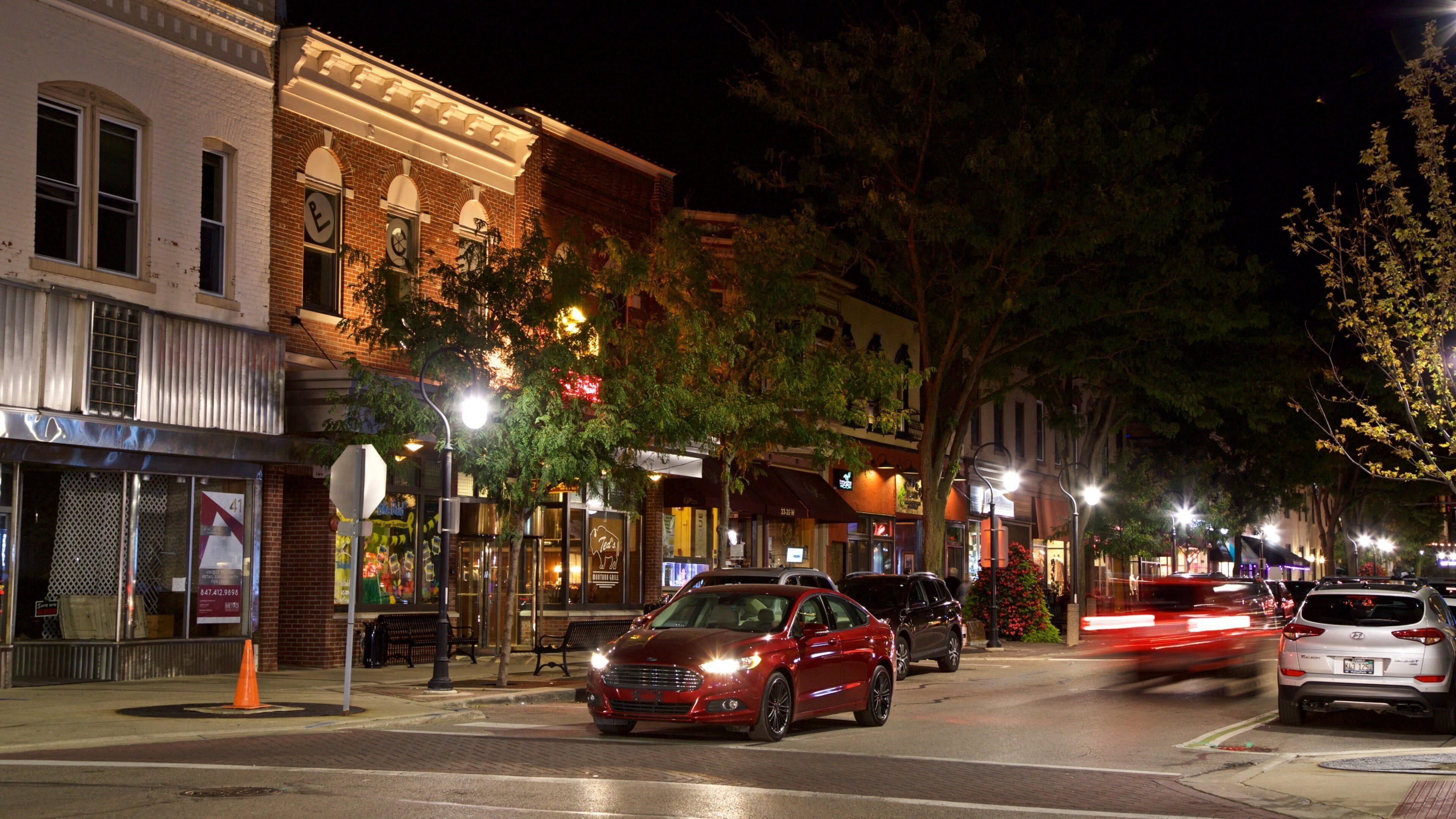 Naperville showing night scenes