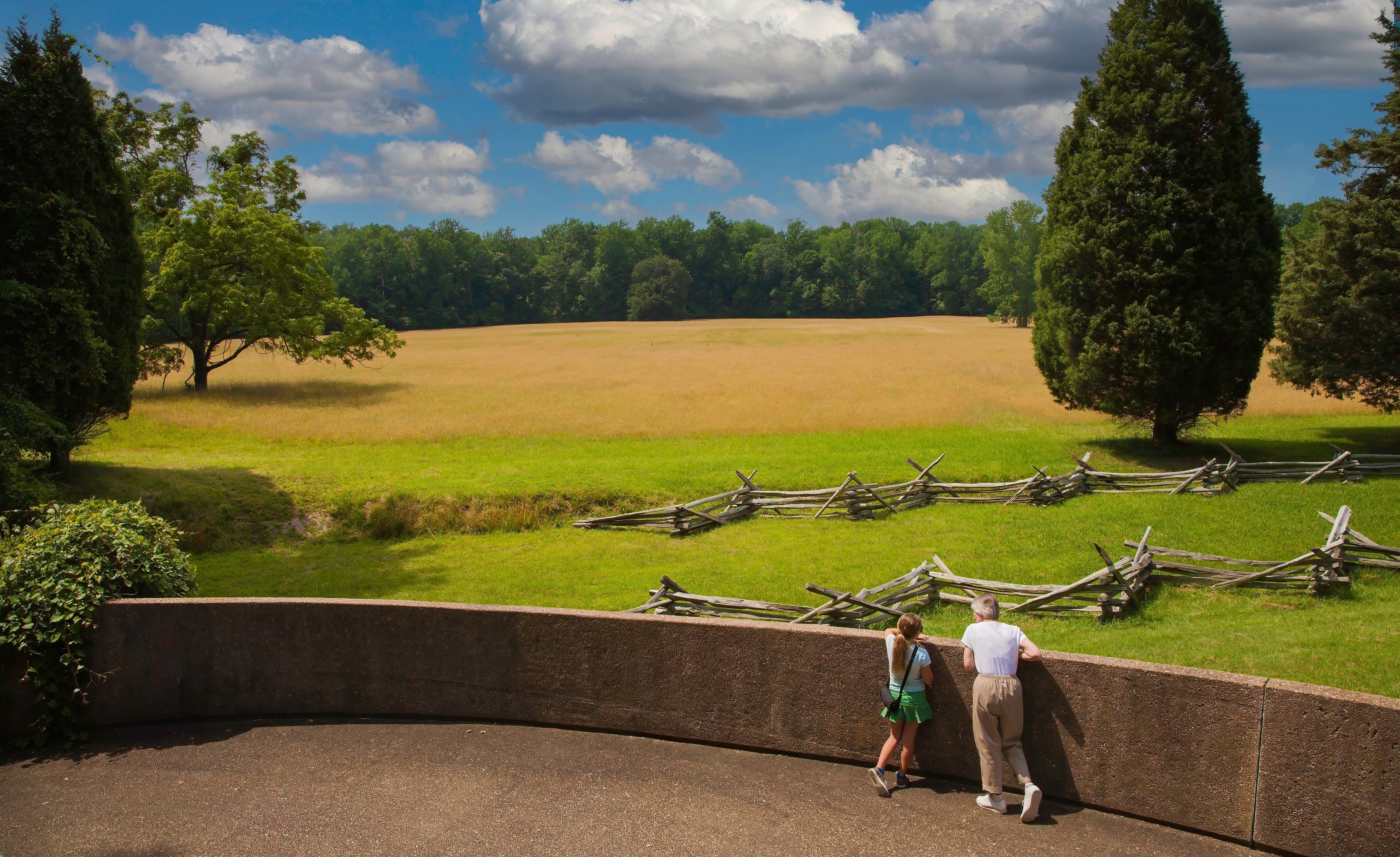 Yorktown, Virginia - 6-25-09: The field where the battle of Yorktown was fought in the American Revolution.  It is now part of the  Colonial National Historic Park, Virginia.