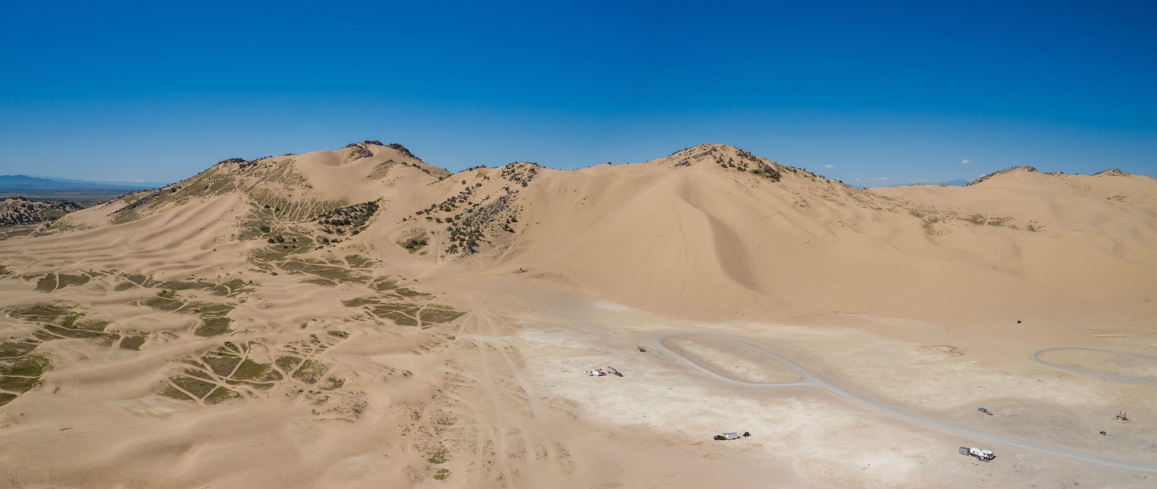 Sand dunes in the desert at the Little Sahara Recreation Area, Nephi, Utah, United States of America.