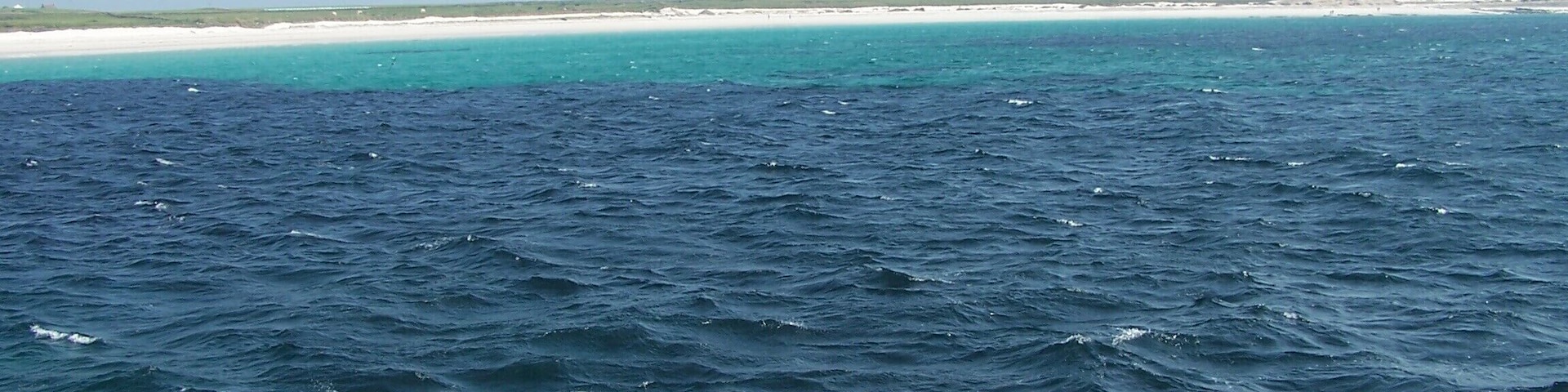 The Beach at South Bay As the ferry approaches the pier on N Ronladsay this is the view of South Bay.