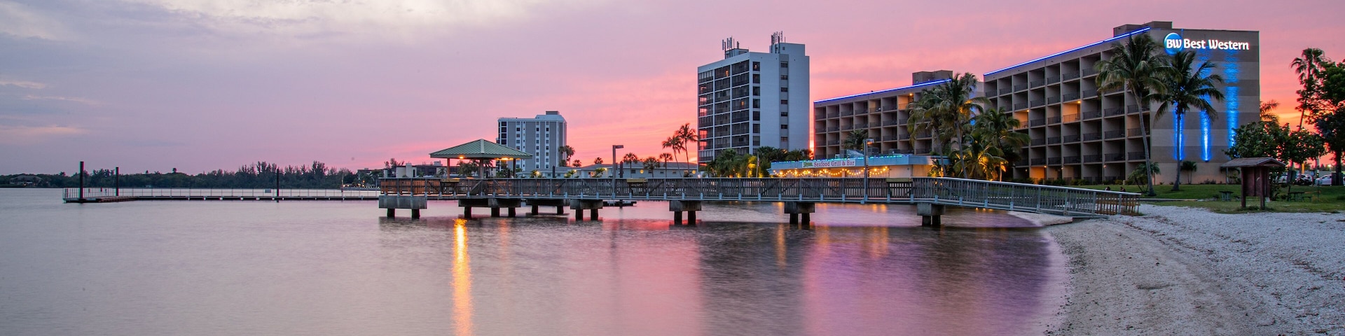 North Fort Myers showing a sandy beach, general coastal views and a coastal town