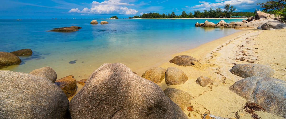 Trikora Beach 1-9-2018 Bintan Island, taking pictures of rocks on the beach that look so beautiful, Shutterstock ID 1172567008, Purchase Order: SP-1866, Order Number: SP-1866 Go Guides , Client/Licens