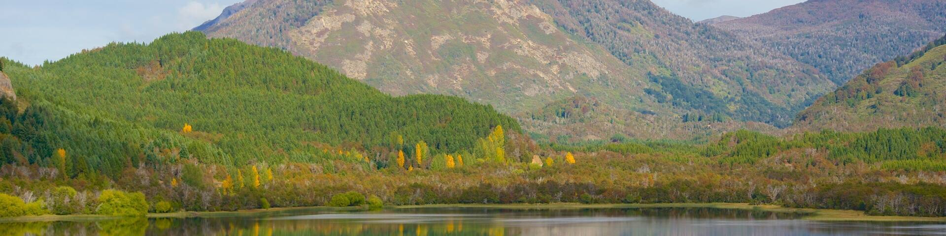 San Martin de los Andes which includes a lake or waterhole and mountains