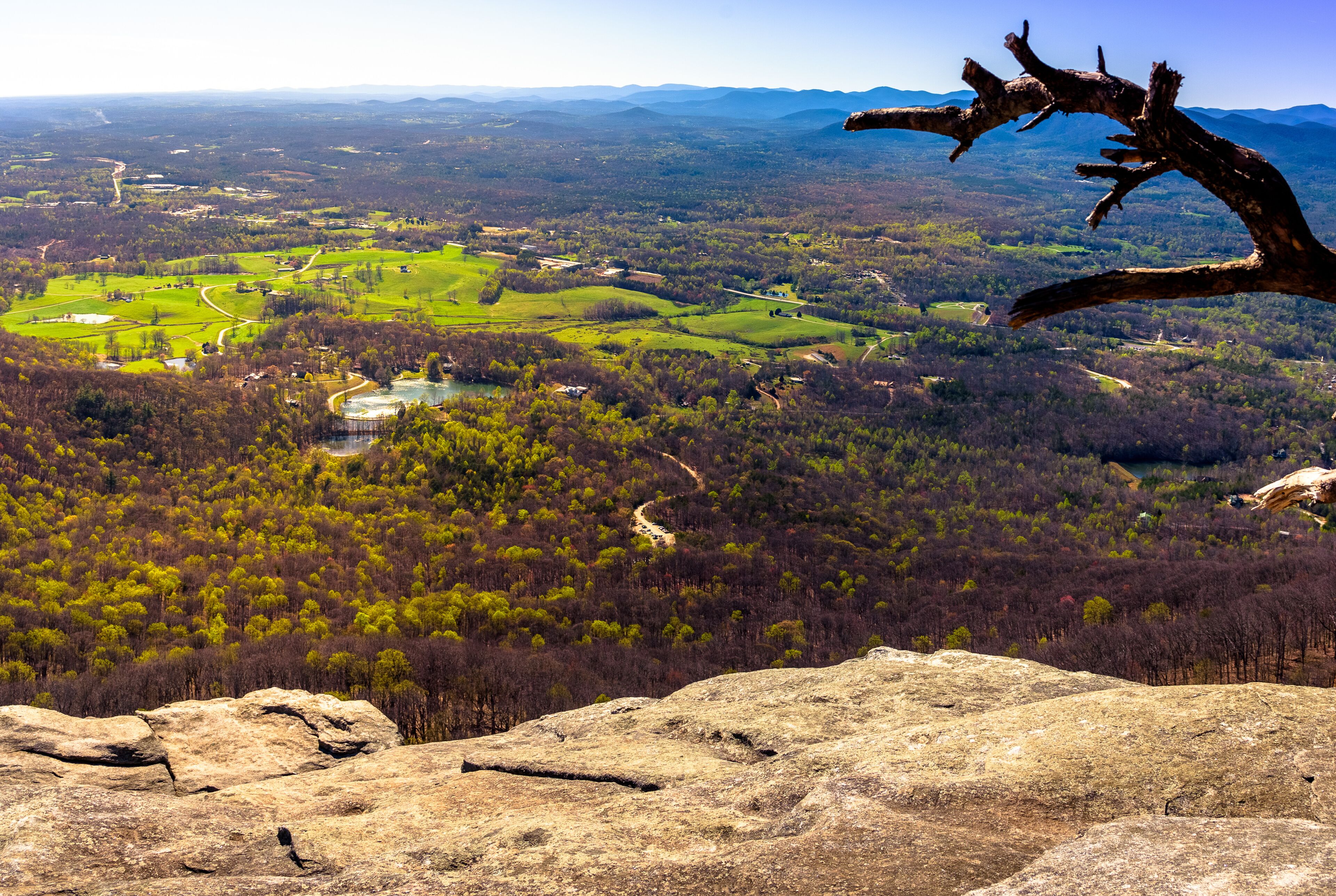 Panoramic view of Cleveland Georgia from the top of Yonah Mountain