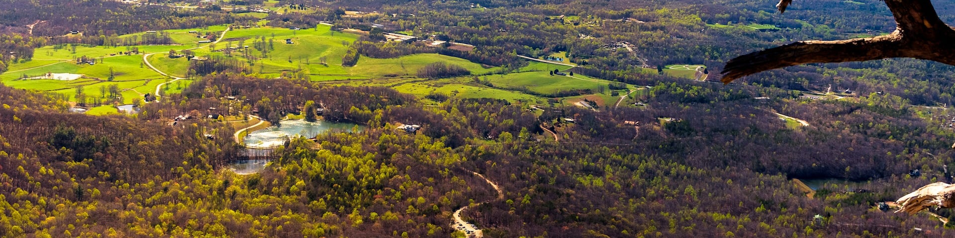 Panoramic view of Cleveland Georgia from the top of Yonah Mountain