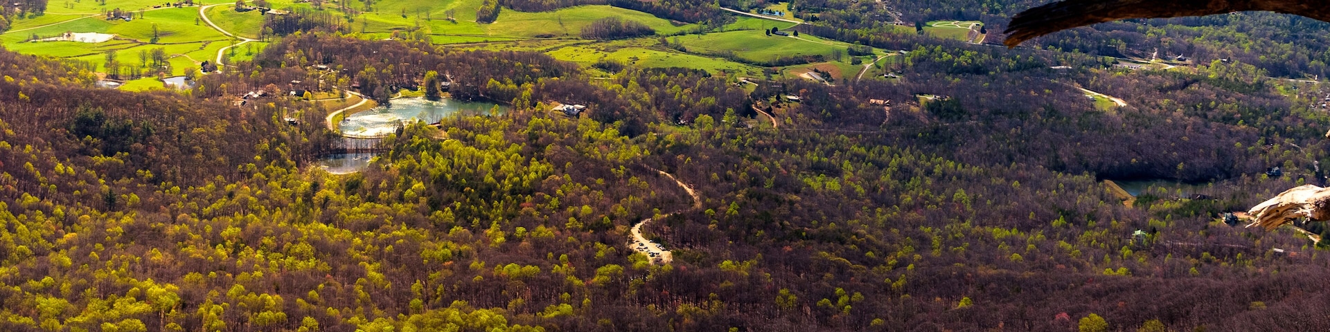 Panoramic view of Cleveland Georgia from the top of Yonah Mountain