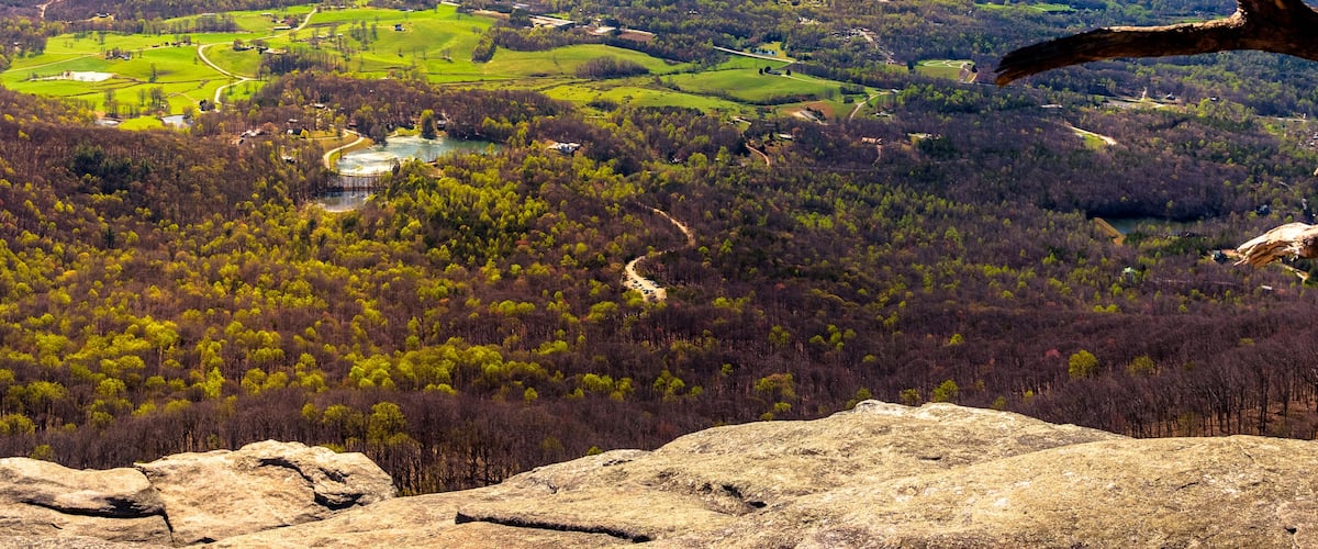 Panoramic view of Cleveland Georgia from the top of Yonah Mountain